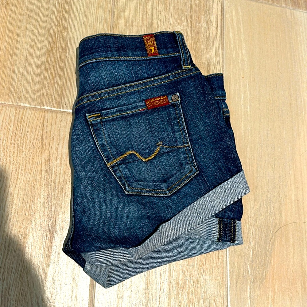 7 For All Mankind Women’s Mid Roll Shorts